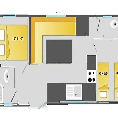 Campingplads Mobil Ancien, Animaux Admis - 5 Pers. - Api-1-52-2976 Payrac